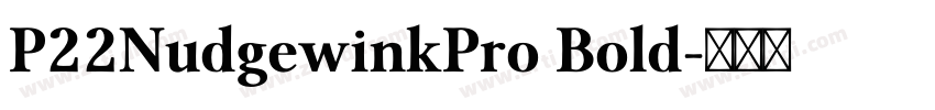 P22NudgewinkPro Bold字体转换